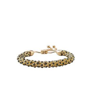 WHBM Crystal Friendship Bracelet Goldtone  Blue Crystal Lovecore NEW $69